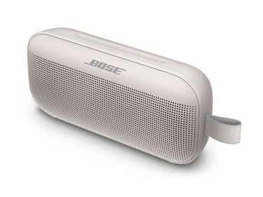 Bose SoundLink Flex Bluetooth Speaker – kabelloser, wasserdichter, tragbarer Outdoor-Lautsprecher – Weiß im Sale